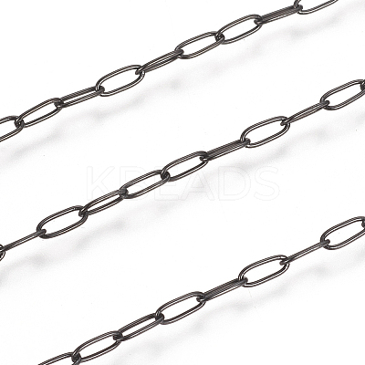 304 Stainless Steel Paperclip Chains CHS-F010-01I-B-1