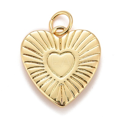 Rack Plating Real 18K Gold Plated Brass Pendants KK-E260-01G-O-1