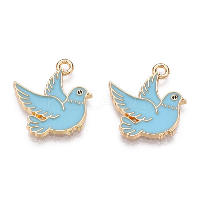 Alloy Enamel Bird Pendants PALLOY-N170-009-NR-1