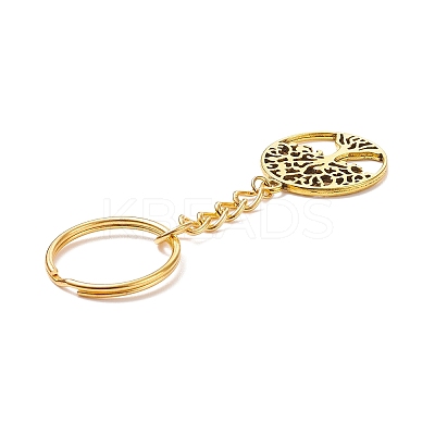 Tibetan Style Alloy Pendant Keychain KEYC-JKC00336-1