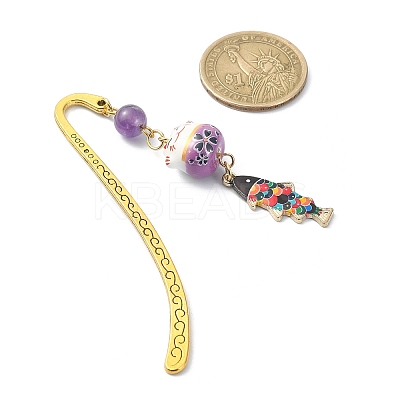 Japanese Style Maneki-neko Bookmark AJEW-JK00260-03-1