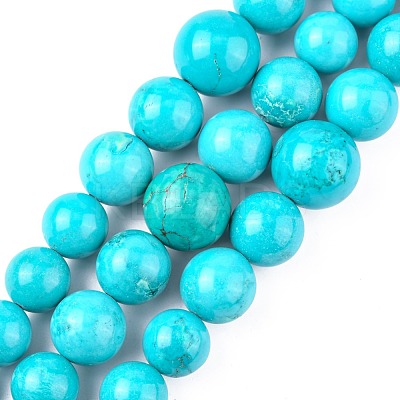 Natural Magnesite Graduated Beads Strands G-F604-01-1
