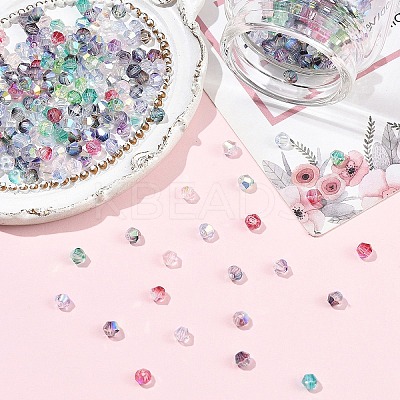 500Pcs 10 Colors Transparent Colours Glass Seed Beads GLAA-YW0005-85-1