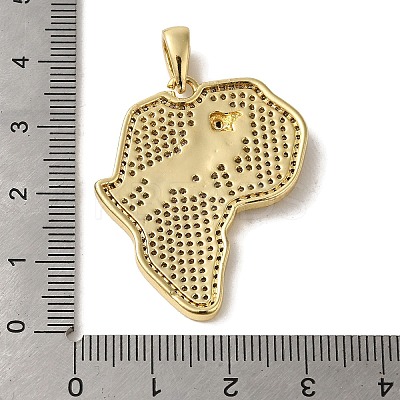 Brass Micro Pave Clear Cubic Zirconia Pendants KK-R162-075G-1