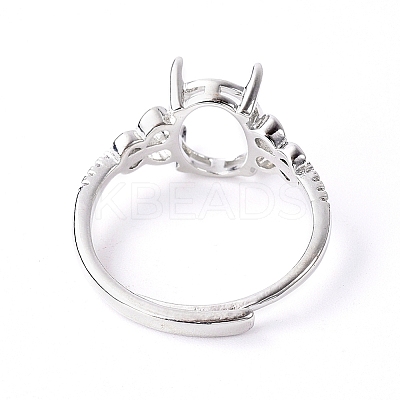 Adjustable Brass Finger Ring Components KK-L193-08P-1