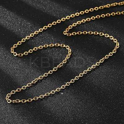 304 Stainless Steel Cable Chain Necklace Making STAS-P045-02G-1