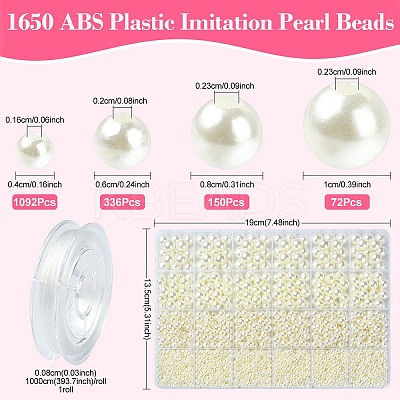 DIY Imitation Pearl Bracelet Making Kit DIY-YW0008-13-1