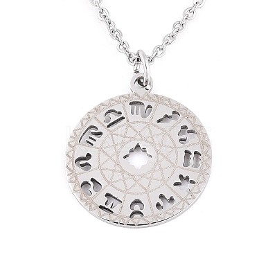 Non-Tarnish 201 Stainless Steel Pendant Necklaces NJEW-T009-JN139-40-1-1
