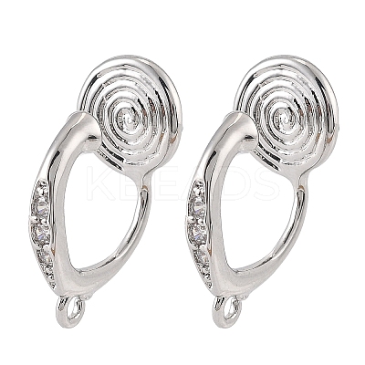 Brass Clip-on Earring Findings KK-K371-27A-P-1