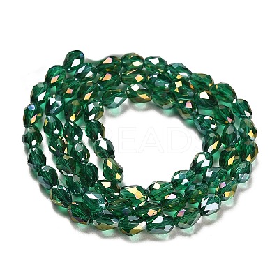 Electroplate Glass Beads Strands EGLA-D015-7x5mm-26-1