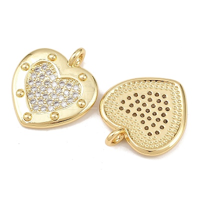 Brass Micro Pave Cubic Zirconia Pendants KK-L251-04G-1