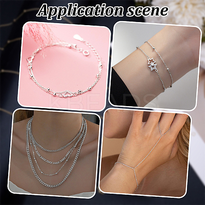 DIY Brass Curb Chain Bracelet Necklace Making Kit DIY-BBC0001-87P-1