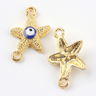 Alloy Enamel Evil Eye Links connectors LS-ENAM-Q032-05-1