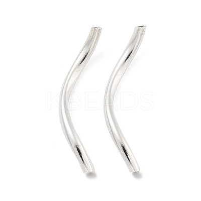 Brass Twist Tube Beads KK-B120-02C-S-1