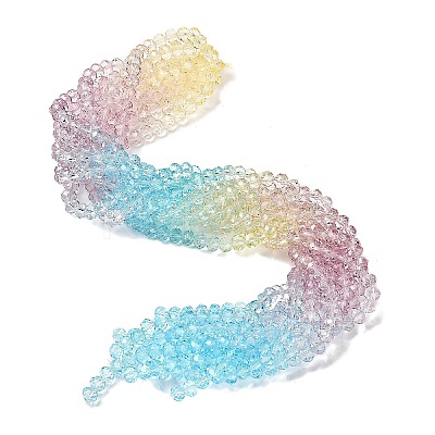 Transparent Painted Glass Beads Strands DGLA-A034-T8mm-A15-1