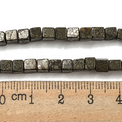 Natural Pyrite Beads Strands G-F631-K29-1