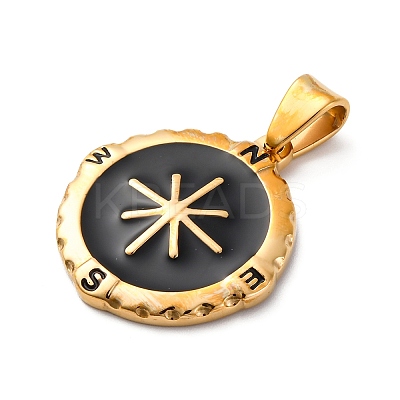 304 Stainless Steel Enamel Pendants STAS-U043-14G-1