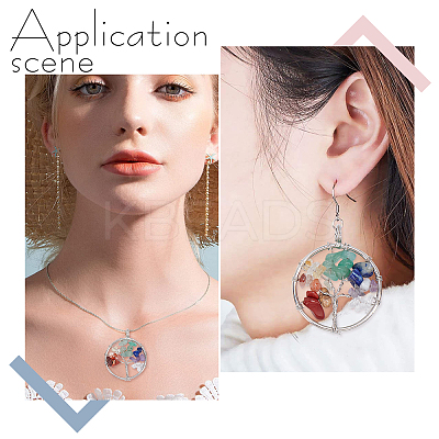 Chakra Themed Natural & Synthetic Gemstone Pendants G-SC0002-23P-1