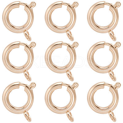 20Pcs Eco-friendly Brass Spring Ring Clasps KK-BBC0027-69A-G-1