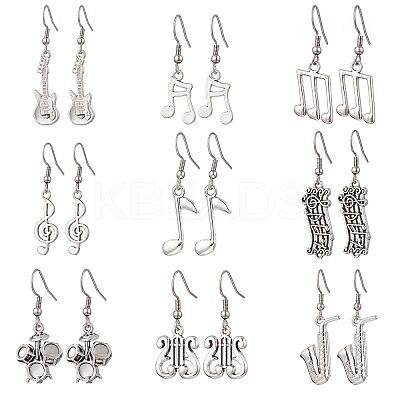 Tibetan Style Alloy Dangle Earrings EJEW-JE06488-1