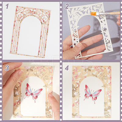 6 Sets 6 Styles Hollow Scrapbook Paper Pads SCRA-GF0001-07-1