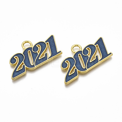 Alloy Enamel Pendants X-PALLOY-T078-03B-1