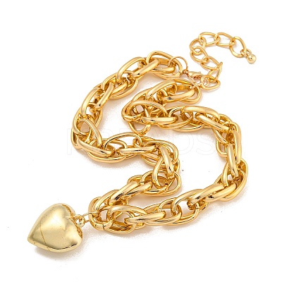 Heart Pendant Necklace LS-NJEW-K261-03G-1