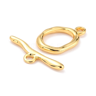 Rack Plating Brass Toggle Clasps KK-B036-01G-1