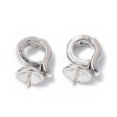 Brass Twister Clasps KK-P223-41P-1