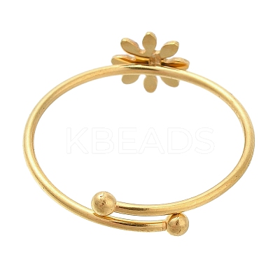 Daisy Enamel Finger Rings RJEW-M023-01G-1