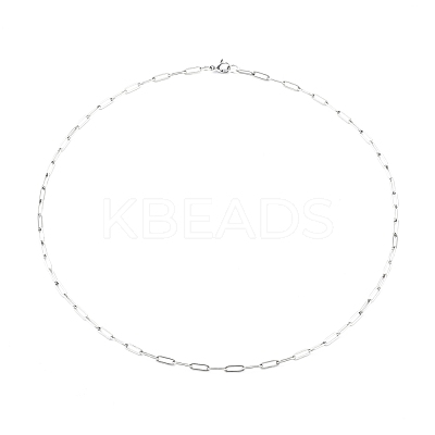 Non-Tarnish 304 Stainless Steel Paperclip Chain NJEW-H205-01P-1