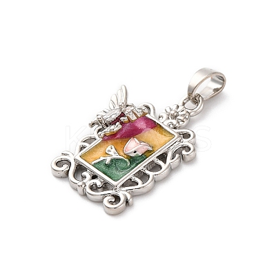 Brass Enamel Pendants KK-S502-10P-1