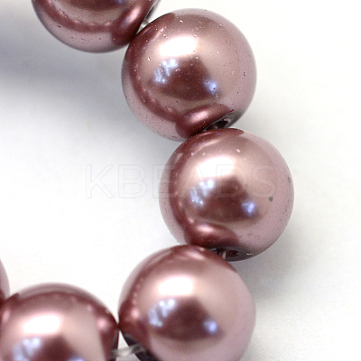 Baking Paint Pearlized Glass Pearl Round Bead Strands HY-Q003-4mm-58-1
