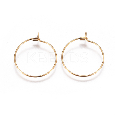304 Stainless Steel Hoop Earrings Findings STAS-I120-60A-G-1