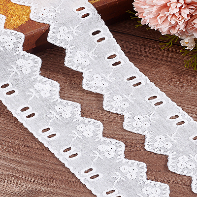 5 Yards Hollow Cotton Lace Trim OCOR-LP0001-16-1