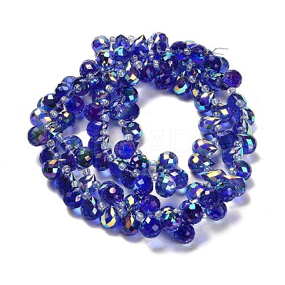 Electroplate Glass Beads Strands EGLA-D030-17C-1