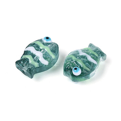 Transparent Glass and Enamel Beads Strands GLAA-T034-01C-1