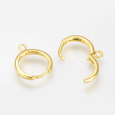 Brass Huggie Hoop Earring Findings X-KK-Q675-53-1