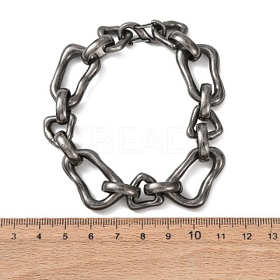 304 Stainless Steel Chunky Link Chain Bracelets for Women Men BJEW-C148-03AS-1