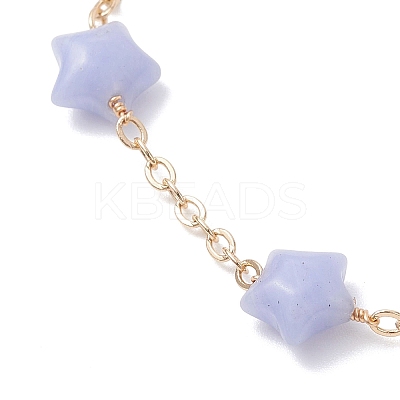 Natural Mixed Gemstone Beaded Link Bracelets BJEW-JB12851-1