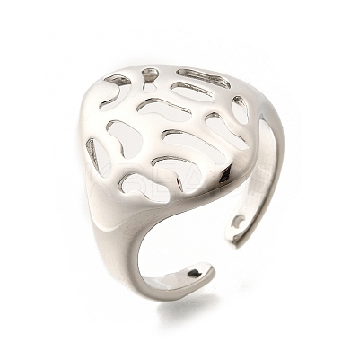Brass Cuff Rings for Women RJEW-G347-14P-1