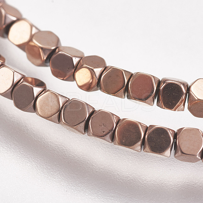 Electroplate Non-magnetic Synthetic Hematite Beads Strands G-K239-14-1