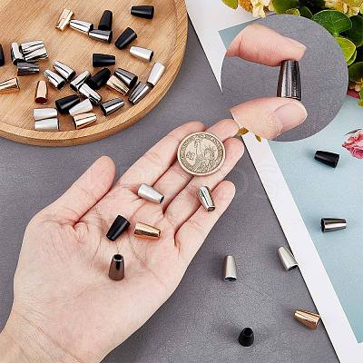 50Pcs 5 Colors Alloy Cord Ends FIND-GF0003-60-1