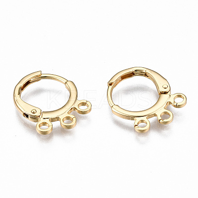 Brass Huggie Hoop Earring Findings KK-N233-082-NF-1