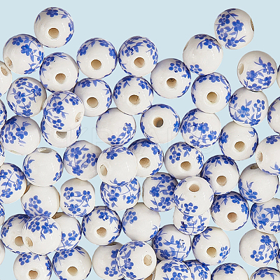 100Pcs Handmade Porcelain Beads PORC-SC0001-22-1