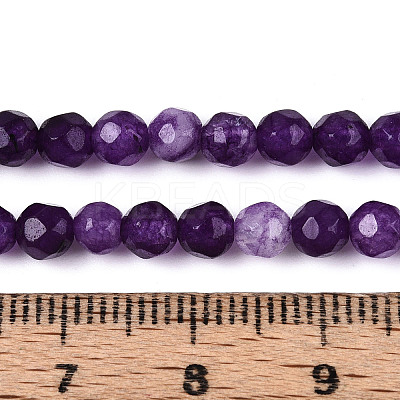 Dyed Natural White Jade Beads Strands G-T139-4mm-60-13-1