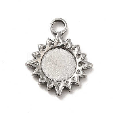 Non-Tarnish 304 Stainless Steel Pendant Cabochon Settings X-STAS-I694-01P-1