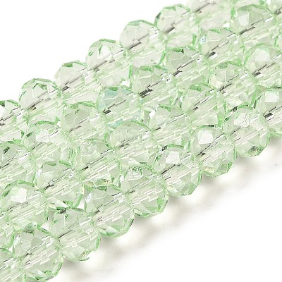 Transparent Baking Paint Glass Beads Strands DGLA-A034-T6mm-D10-1