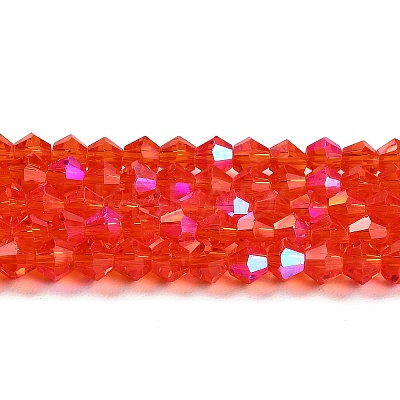 Transparent Electroplate Glass Beads Strands GLAA-F029-2mm-D14-1