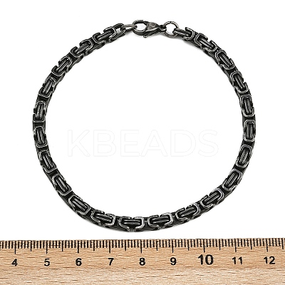 304 Stainless Steel Chain Bracelets for Women Men BJEW-Z143-31AS-1